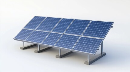 Solar panel array on a stand