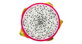 Isolated sliced dragon fruit