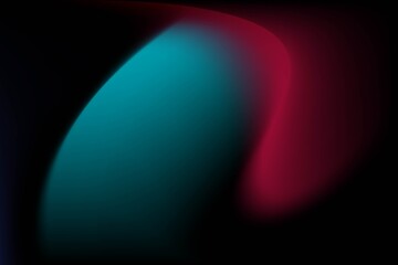 Wall Mural - Modern teal and pink gradient abstract background with dark tones and glowing curved texture, futuristic style perfect for digital design, wallpapers and artistic presentations.