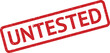 © Mahmud - Distressed untested stamp illustration for product warning labels or quality control documents, angled design