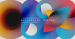 © antishock - Abstract colorful circles overlap creating dynamic visual effect. Text reads background design centered within composition.
