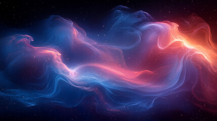 Abstract swirling nebulae in space