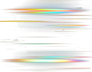 Wall Mural - abstract colorful light streaks effect with glitch texture design transparent background