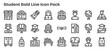 © Ehtisham - 24 Bold Outline Style Icons - Student Collection