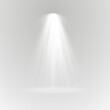 © ANATOLII - png shiny stage light with spotlight glowing projection glittering lamp beam of light transparent studio abstract scene bright decoration party concert theatre festive grey blur