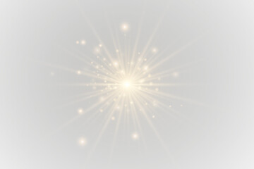 Wall Mural - png sunlight beam with glowing sparkle shine bright transparent magic overlay glittering burst starl