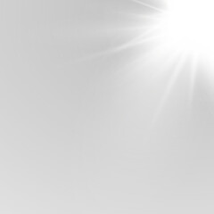 Wall Mural - png sunlight with bright glowing lens flare vibrant sky blue background transparent ray burst optica