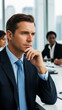 © Tegar Ramadhani - Intense Corporate Leader Deep in Thought at a Conference Table