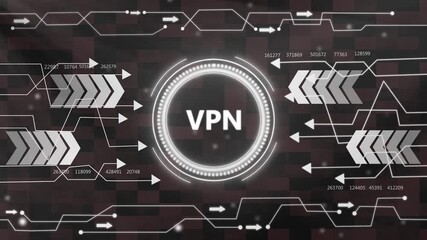 VPN creation internet protocols for protection web private network , networking people social network technology background.