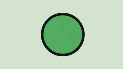 Wall Mural - green globe icon with modern simple flat design for ai and tariff concepts