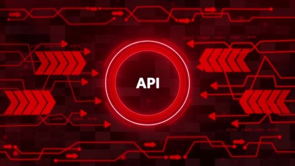 API - Application Programming Interface. Software development tool. Business, modern technology, internet and networking concept. Digital Network Support System Concept ..
