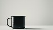 © Color - Black Mug on a Minimalist Pure Background