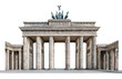 Brandenburg Gate in Berlin, on a white background