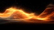 © Inul - Fiery Abstract Landscape: Digital Art of Glowing Waves
