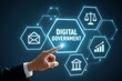 © Media Srock - A hand points to a digital interface highlighting the concept of digital government.