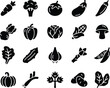 © MD - A colorful vector illustration of a fresh vegetable and fruit icon set