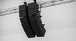© GACO - Suspended Sound - A Stark Monochrome View of a Concert Line Array Speaker Rig.