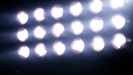 Array of bright stadium lights