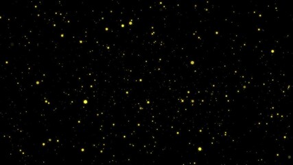 Wall Mural - Falling gold glitter dust particles motion background