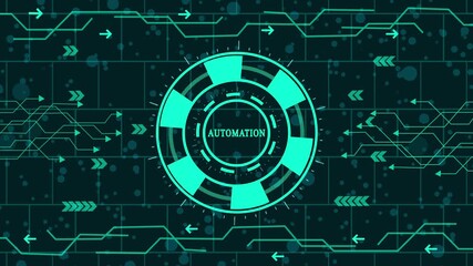   abstract  hud design with automation idea,futuristic automation hud interface – abstract digital technology concept with innovation design.