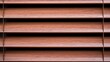 © Karn - Automated window blinds slat detail, wooden texture, subtle dust