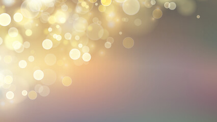 Wall Mural - Golden dust light. Christmas glowing bokeh confetti and sparkle overlay texture for your design. Stock royalty free vector illustration. 