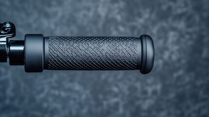 E-scooter handlebar grip, textured rubber, subtle wear