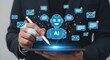 © Hussain - Streamline email with AI assistant on tablet for professional business