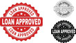 © Shamim - Three loan approved stamp designs in red black and outline style