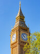 Elizabeth (Big Ben) tower in spring, London, UK
