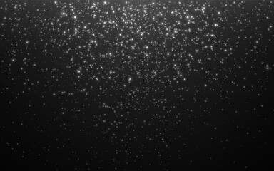 Wall Mural - silver glitter texture. shiny particles on dark gradient background. christmas shimmer effect. magic
