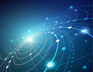 Futuristic Circular Technology Background