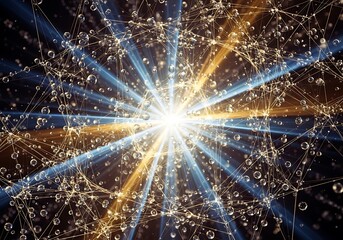 Abstract network radiating light