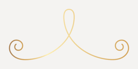 Wall Mural - Elegant gold decorative flourish, hand drawn vector