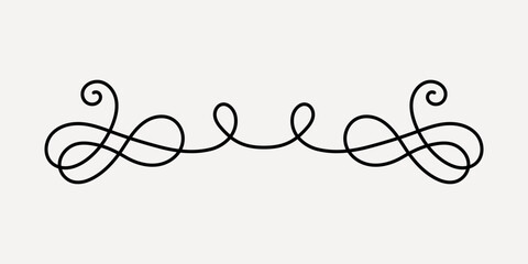 Wall Mural - Elegant vintage decorative flourish, hand drawn vector