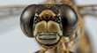© loxia stock image - Extreme Macro of Dragonfly Face Showing Compound Eyes and Mouthparts in Sharp Detail
