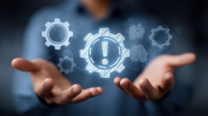 Incident management, business technology concept. Operational excellence in IT operations. Process of efficiently identifying, diagnosing and resolving unexpected problems that occur in IT systems.