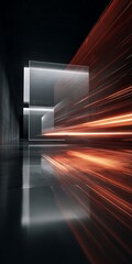 Canvas Print - abstract futuristic background with motion blur and light trails, creating a dynamic and energetic d