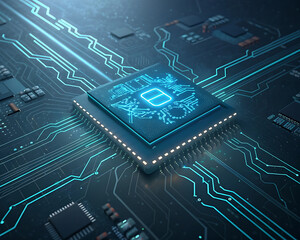 digital electronic circuit board blueprint for a computer technology project