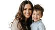 © PNGuro - A loving mother and son share a joyful moment isolated on transparent background