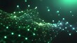 © MR HEPPY - abstract neural network structure over gradient from deep green to black, purpose for background