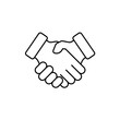 © fan_studio - Icon a handshake, isolated against a clean background.