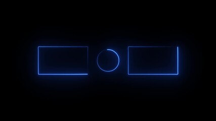 blue color Subscribe button and outro end screen outro card for gaming and video channel subscribe my channel icon animation on black background .