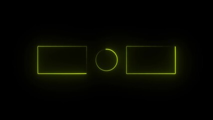yellow color Subscribe button and outro end screen outro card for gaming and video channel subscribe my channel icon animation on black background .