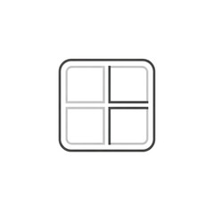 Four square grid layout isolated on transparent background
