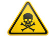 © Rehana - Danger Sign with Skull and Crossbones Isolated on White Background as Transparent. PNG. AI GENERATED