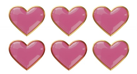 Pink heart shaped objects