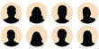 © Hike Studio 786 - User avatar icon, profile symbol in outline and solid style, flat person icons. Avatar default user icon set. Social media user profile icon. Business man and woman icon set.  avatar icons collection