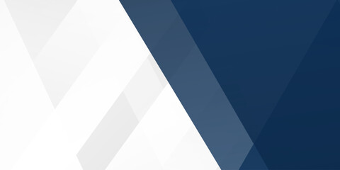 white and blue modern abstract wide banner with geometric shapes. dark blue and white abstract backg