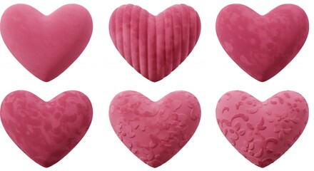 pink heart shaped decorative pillows collection